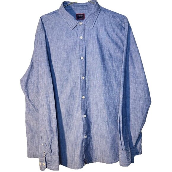 UNTUCKit Button Down Up Shirt Adult XXL Long Sleeve Blue Cotton Men’s Timeless - Picture 7 of 9